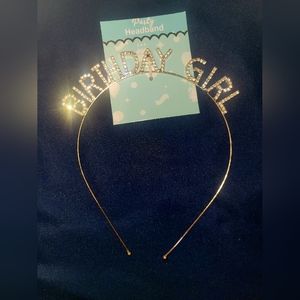 Gold Rhinestone "Birthday Girl" headbands